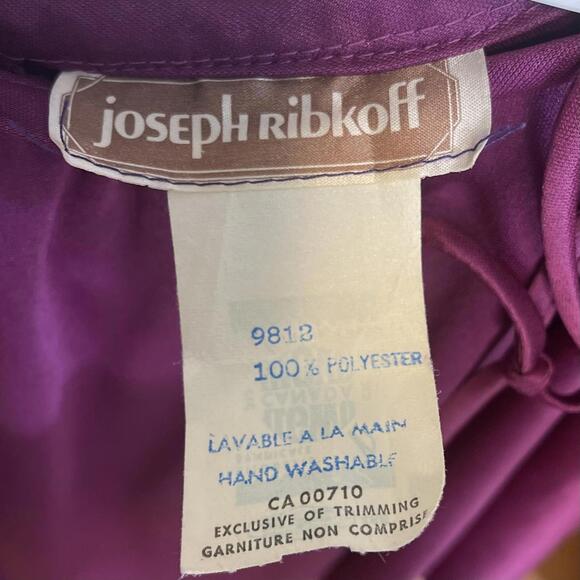 Vintage 1970s Joseph Ribkoff Satin Blouson Dress Size XS - Picture 7 of 9